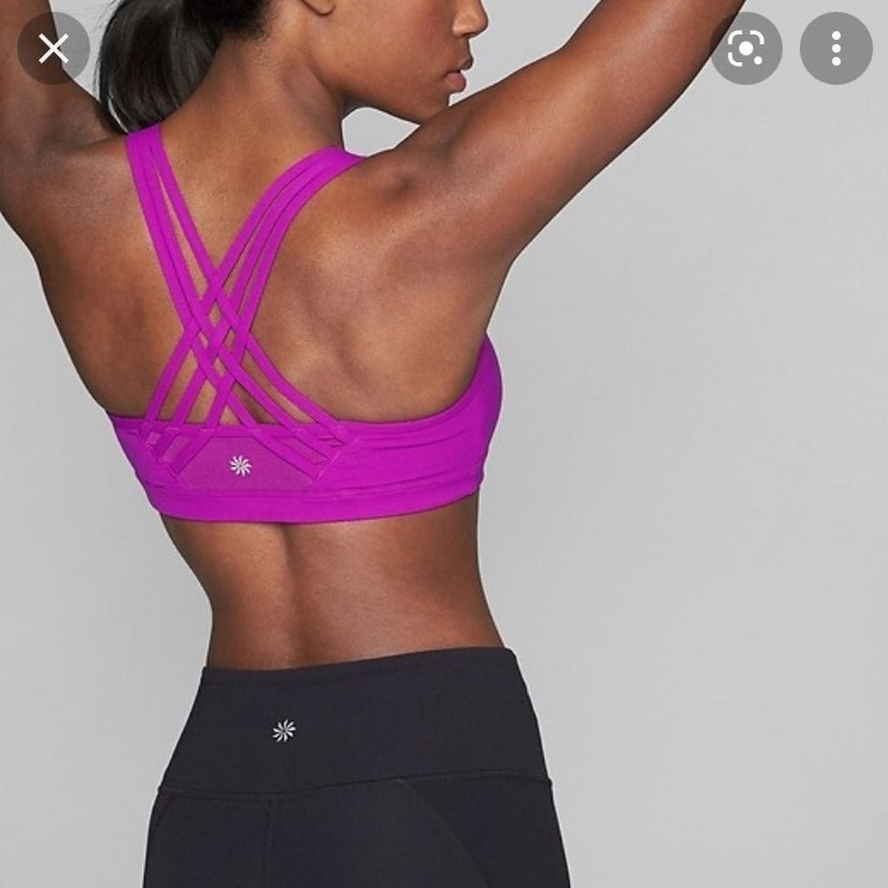 Athleta Fully Focused Bra - Pink - XS
